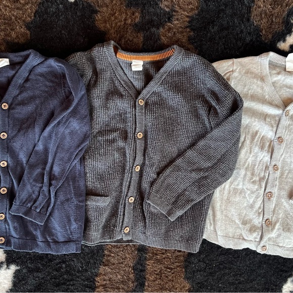 H&M Kids Cardigan Sweater Set - Navy, Gray, Light Gray - Picture 1 of 1